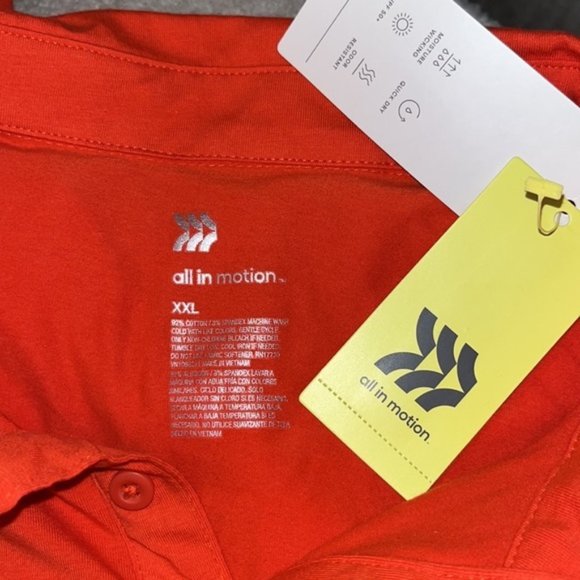 NWT Orange Classic Fit Solid Polo & Golf T-Shirt Size XXL - Picture 7 of 7